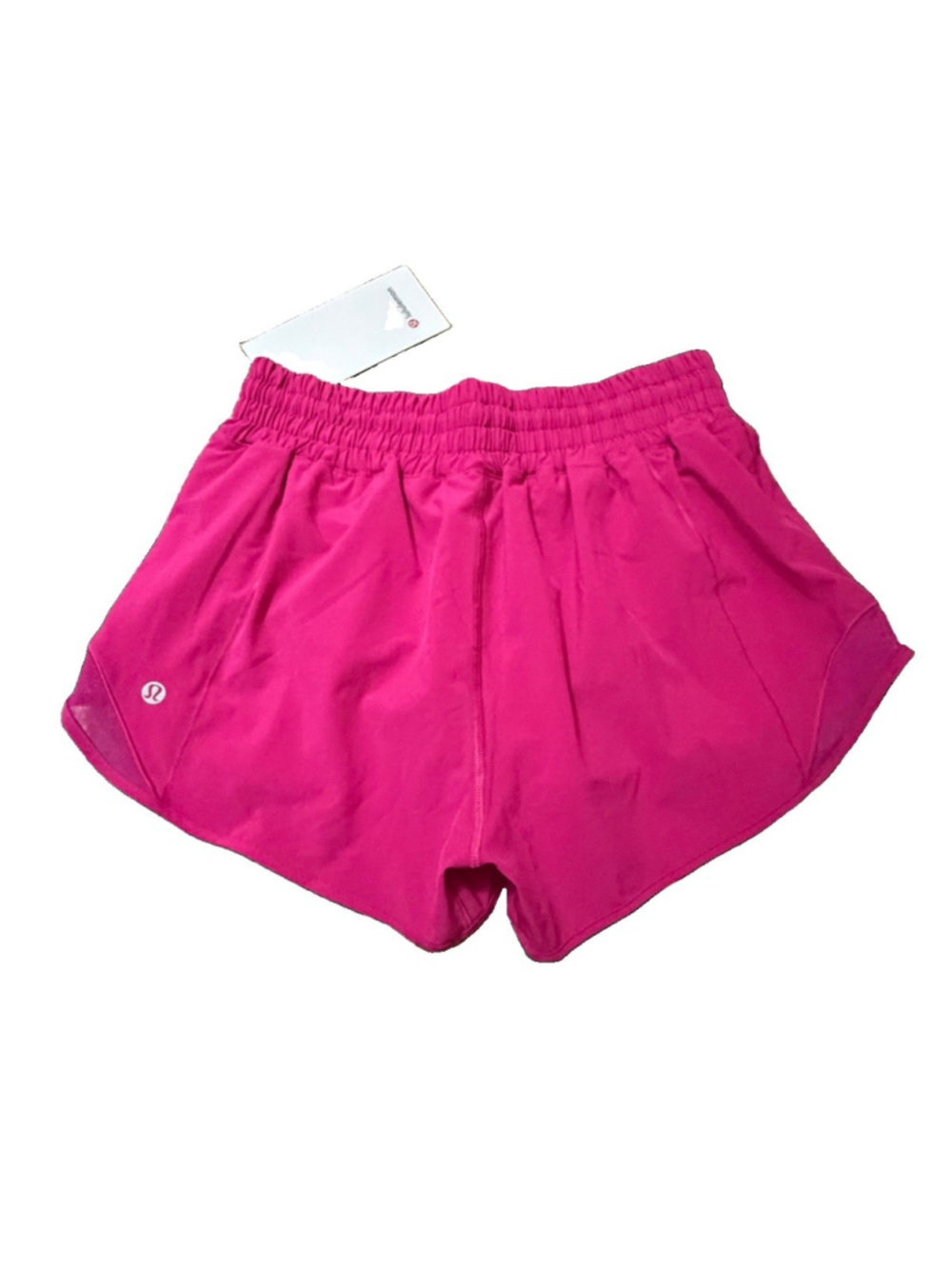 LULULEMON HOTTY HOT HIGH RISE SHORT 4” LINED PINK FLARE COLOR SIZE 8 NWT